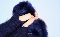 Fingerless Fur Mittens(gloves)