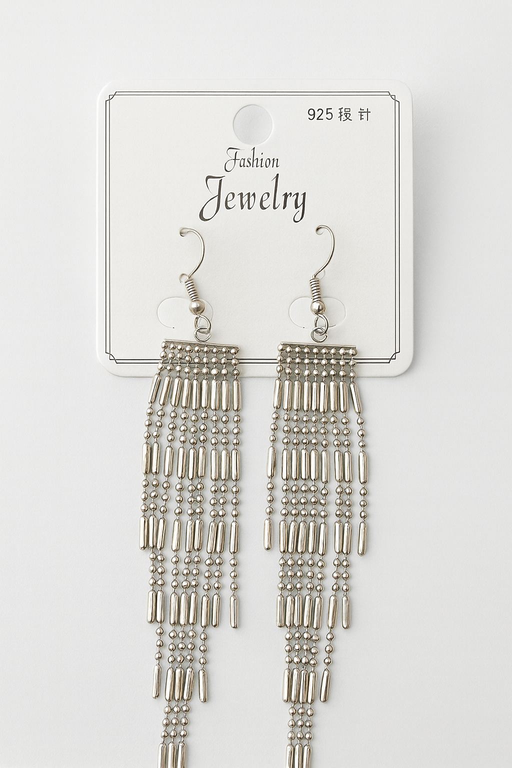 Silver Strings Earrings