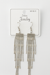 Silver Strings Earrings