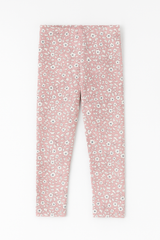 Kids Cotton Jersey Floral pink Print Tights – Soft, Stretchy & Stylish (Ages 4–5)