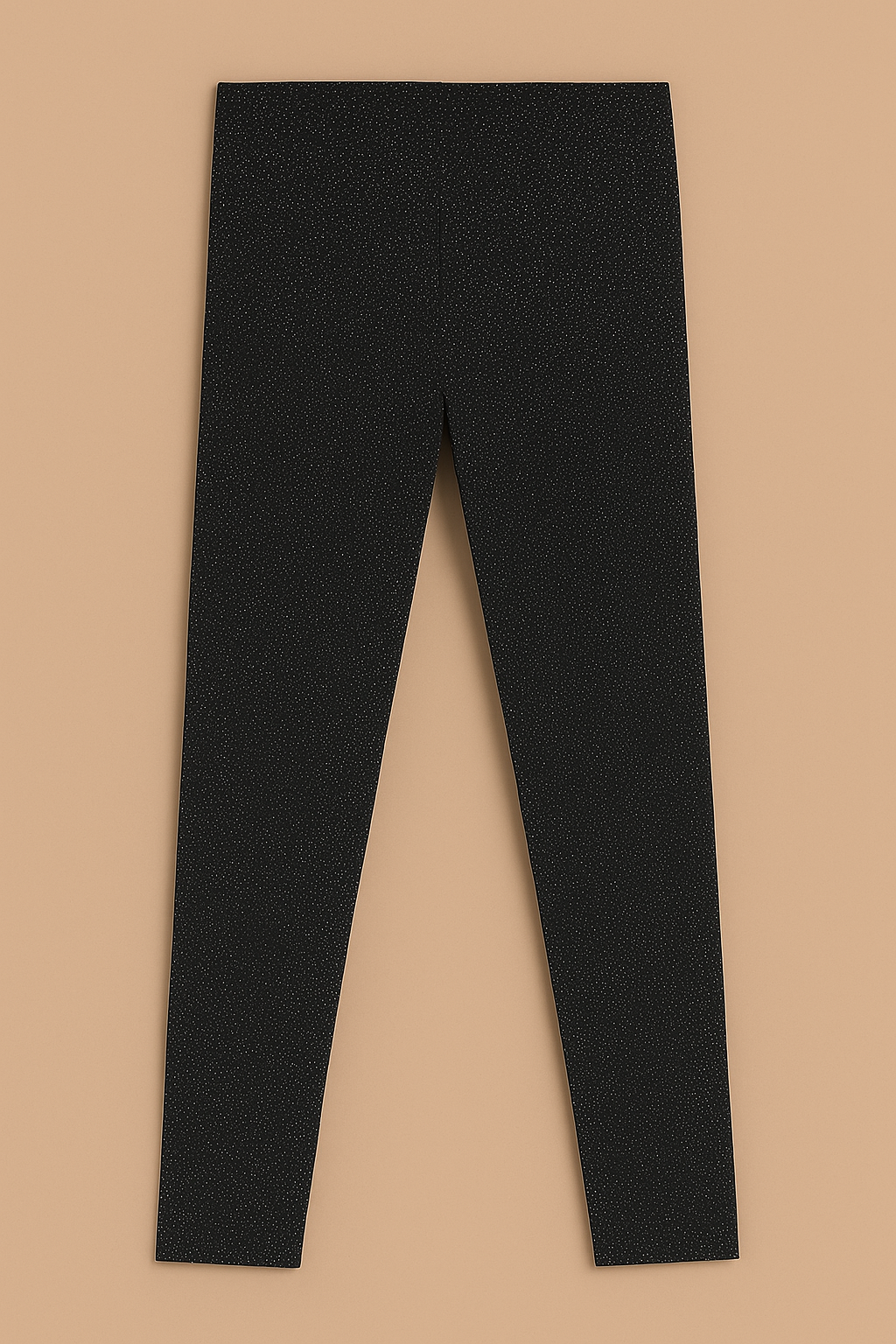Black Cotton Jersey Tights – White Polka Dot Print (Ages 7-9)
