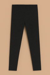Black Cotton Jersey Tights – White Polka Dot Print (Ages 7-9)