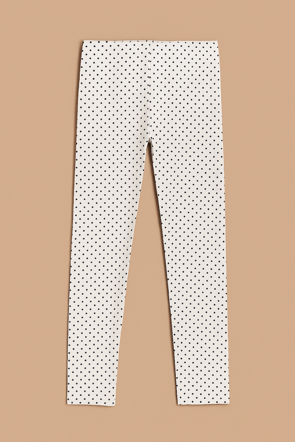 Girl Cotton Jersey Tights – Black Polka Dot Print– White Polka Dot Print (Ages 7-9)