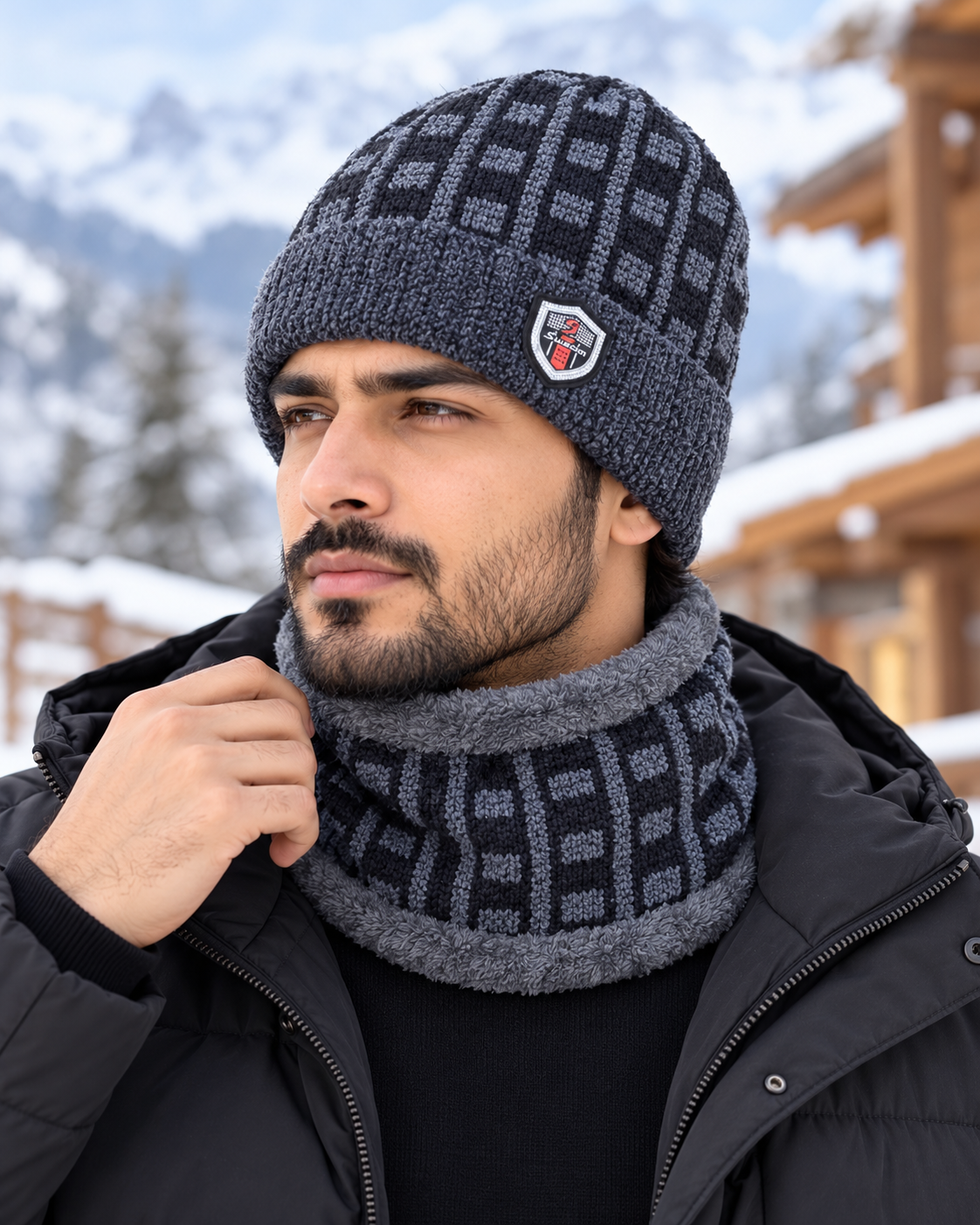 Imported Cap and Neck Warmer Set with Velvet inside –New Wear