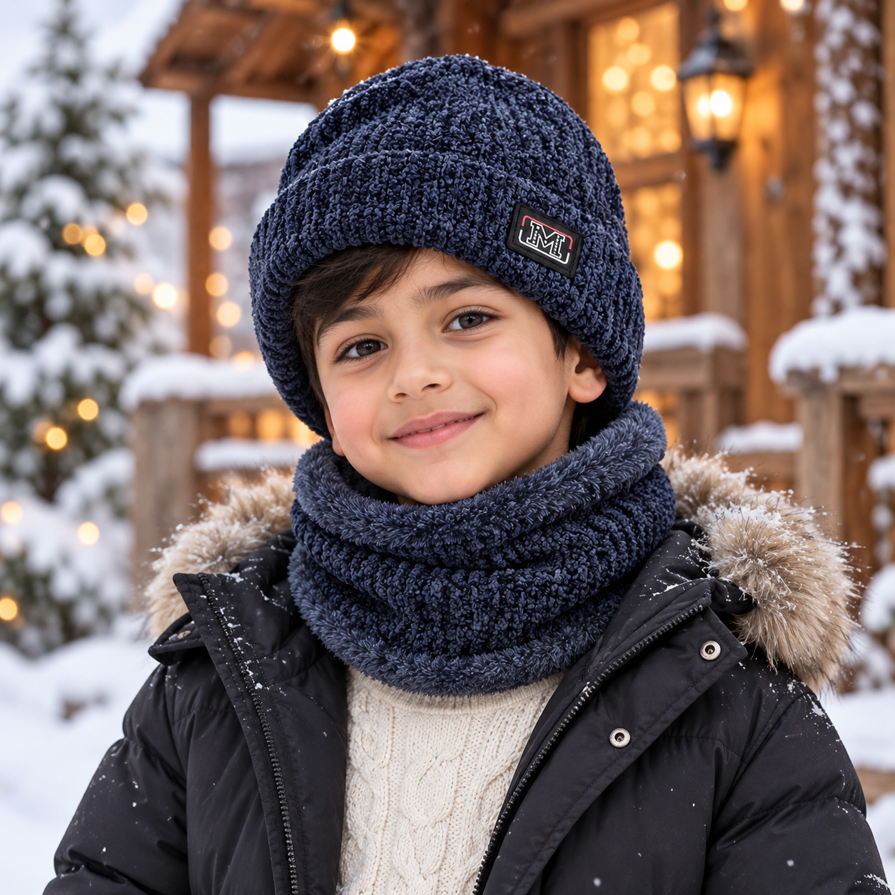KIDS Super Warm Cap and Neck Warmer set -M Sport
