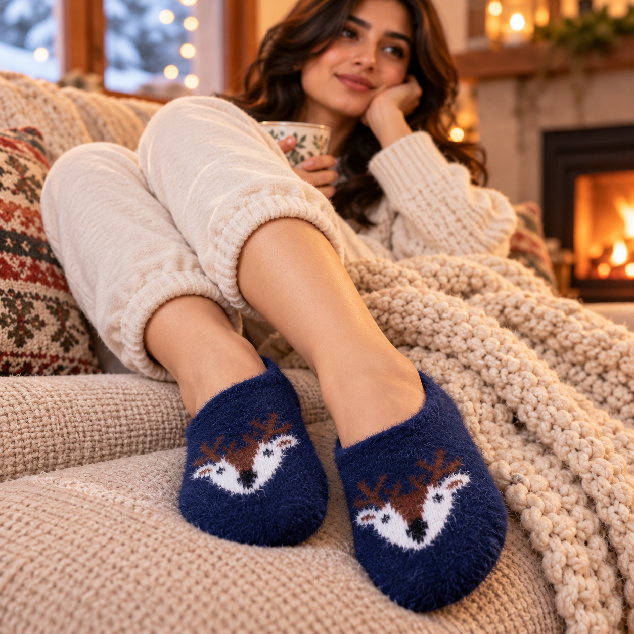 Ultra-Soft Fuzzy Polyamide Loafers - Cozy Winter Warmth -PFL01