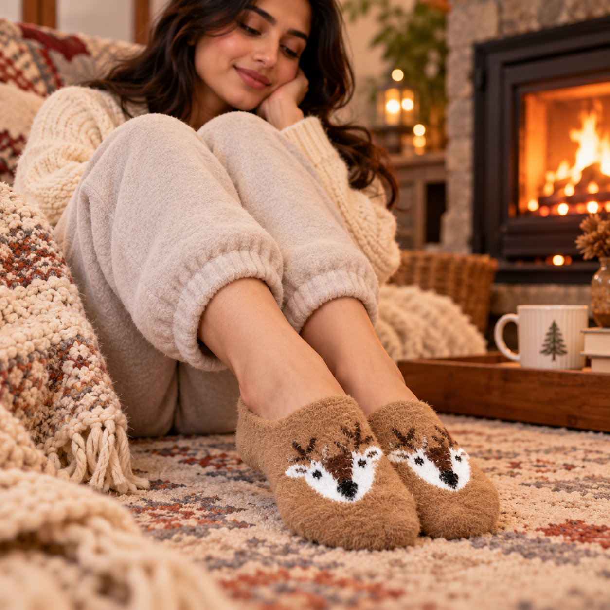 Ultra-Soft Fuzzy Polyamide Loafers - Cozy Winter Warmth -PFL01