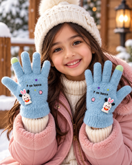 Kids Premium Full Finger Plush Gloves/Mittens  -KGN01