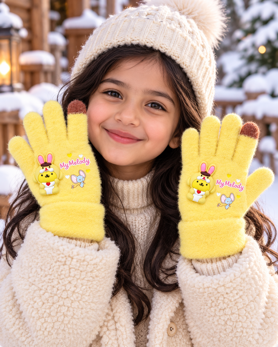 Kids Premium Full Finger Plush Gloves/Mittens  -KGN01