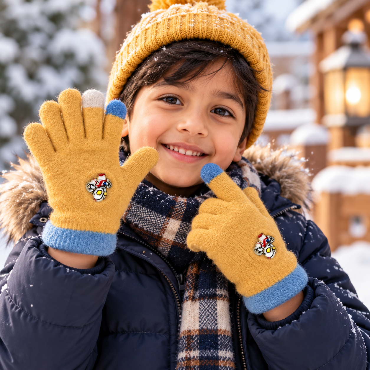 Kids Premium Full Finger Plush Gloves/Mittens  -KGN04