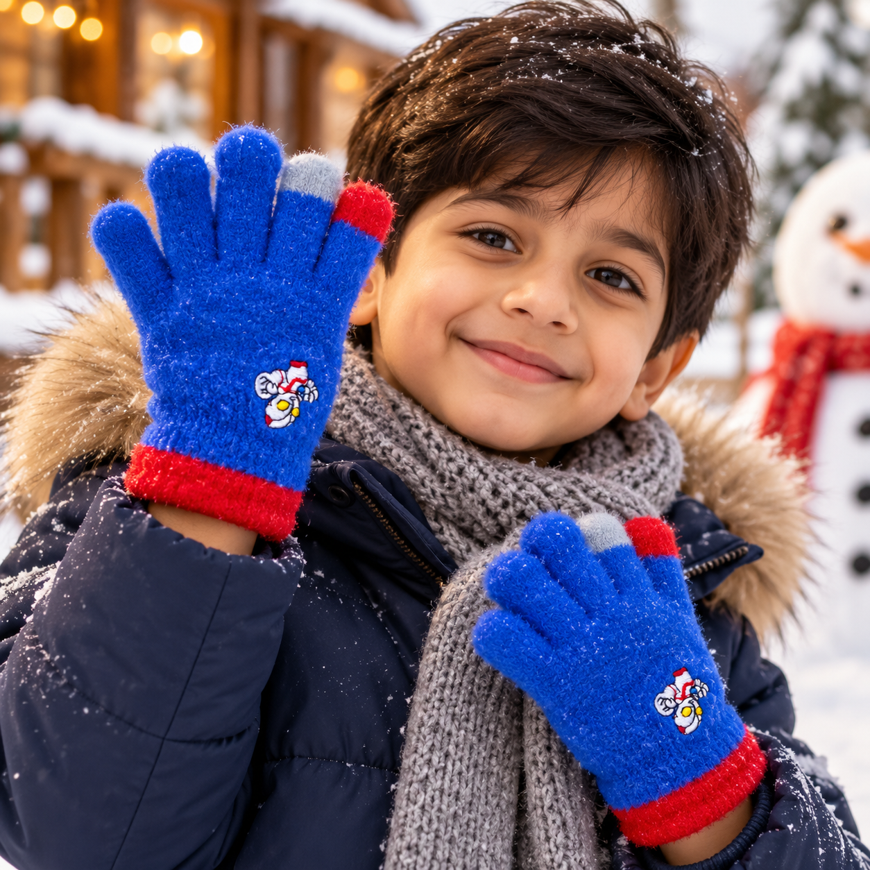 Kids Premium Full Finger Plush Gloves/Mittens  -KGN04