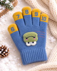 Kids Premium Full Finger Plush Gloves/Mittens with Counting -KGN05