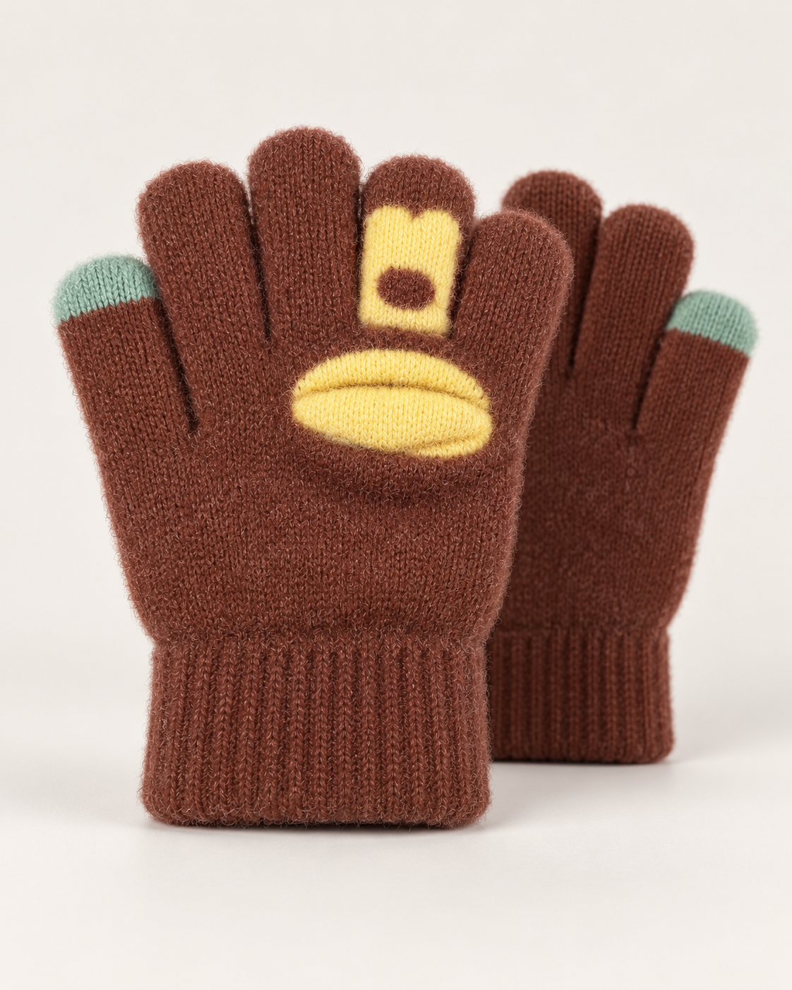 Kids Premium Full Finger Plush Gloves/Mittens Duck -KGN07