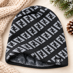 Unisex Warm Knitted Cap with Fleece/Velvet inside (01)