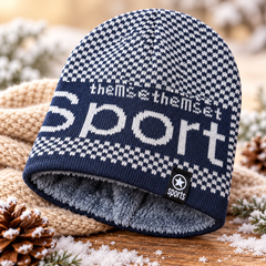Unisex Warm Knitted Cap with Fleece/Velvet inside (04)