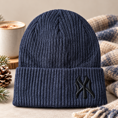 Unisex Warm Knitted Cap with Fleece Embroidered /Velvet inside (05)