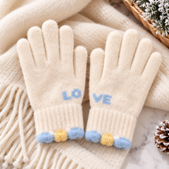 Ladies Touch Screen Premium Quality Plush Mittens/Gloves Love -TSG21