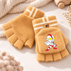 UltraMan Super Warm Plush Convertible Fingerless Gloves with Flip-Top Mittens | KGN13