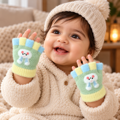 Baby Unisex Fingerless SuperWarm Plush Gloves/Mittens Bunny Boo  -KGN17
