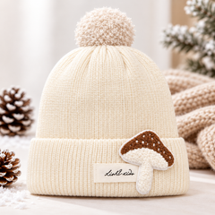 (1–4 Years) Kids 3D Mashroom Ear Winter Cap | Super Warm Velvet-Lined Beanie (04)