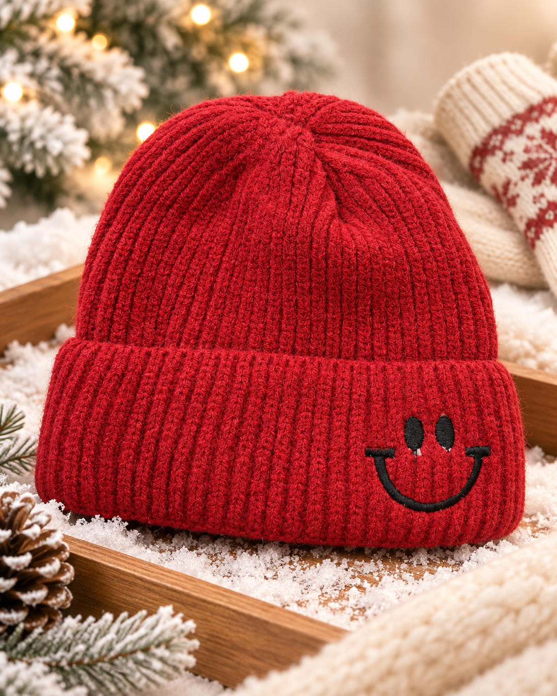 1-4Years Kids Super Warm Smiley Winter Cap with Velvet Lining | (10)