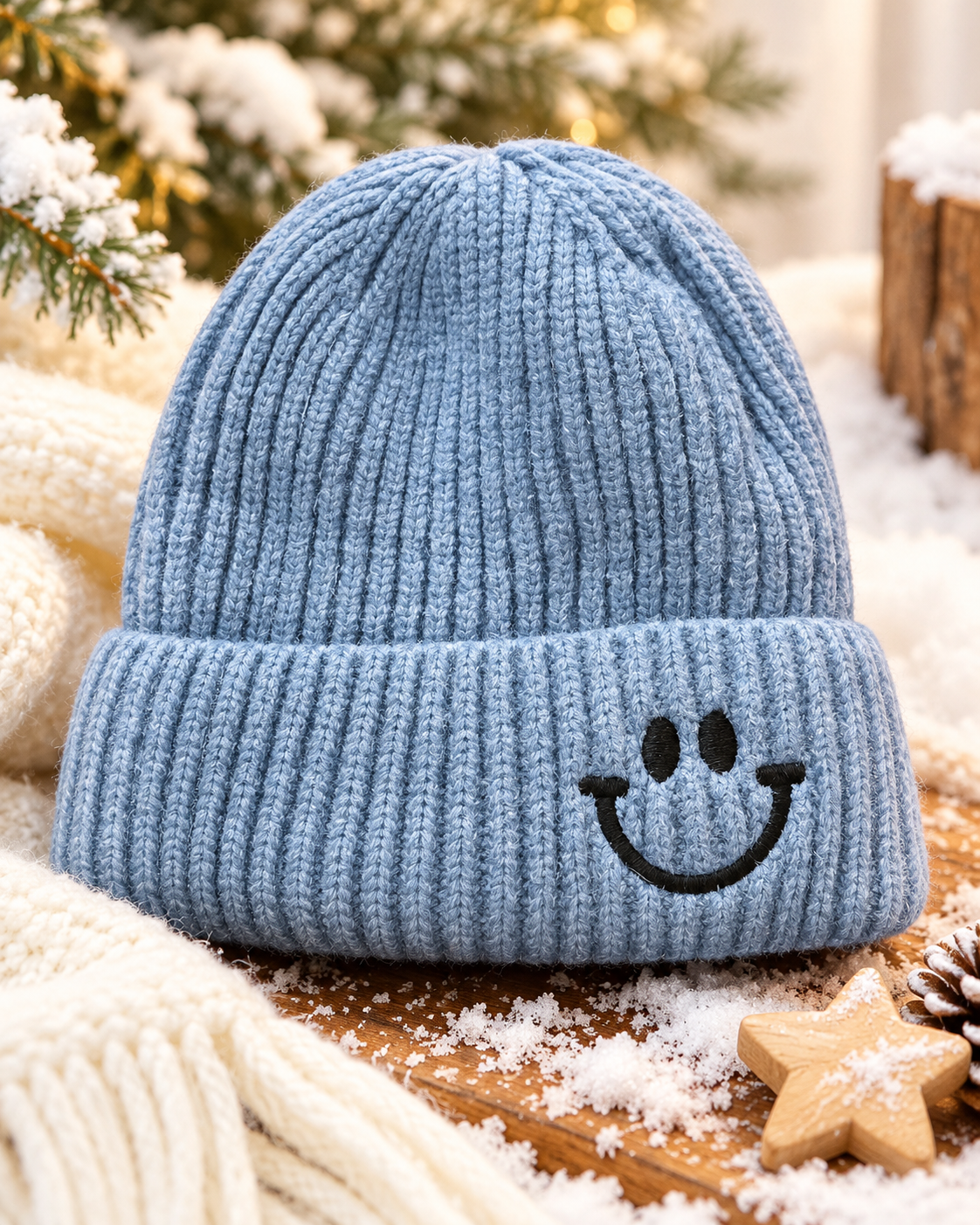 1-4Years Kids Super Warm Smiley Winter Cap with Velvet Lining | (10)
