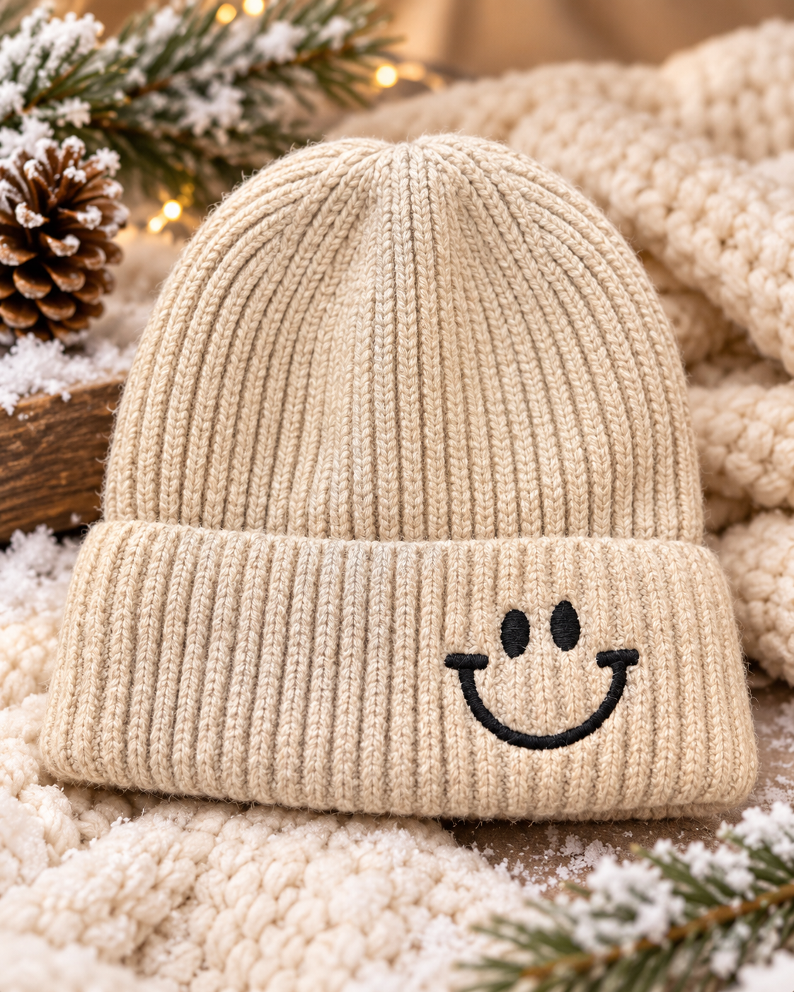 1-4Years Kids Super Warm Smiley Winter Cap with Velvet Lining | (10)