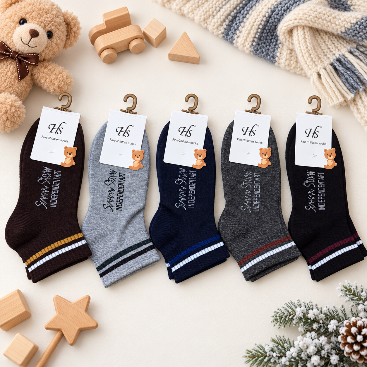 Kids Unisex Everyday Cotton Ankle Socks | Pack of 5 Pairs | Ages 1–12 Years (KAS01)