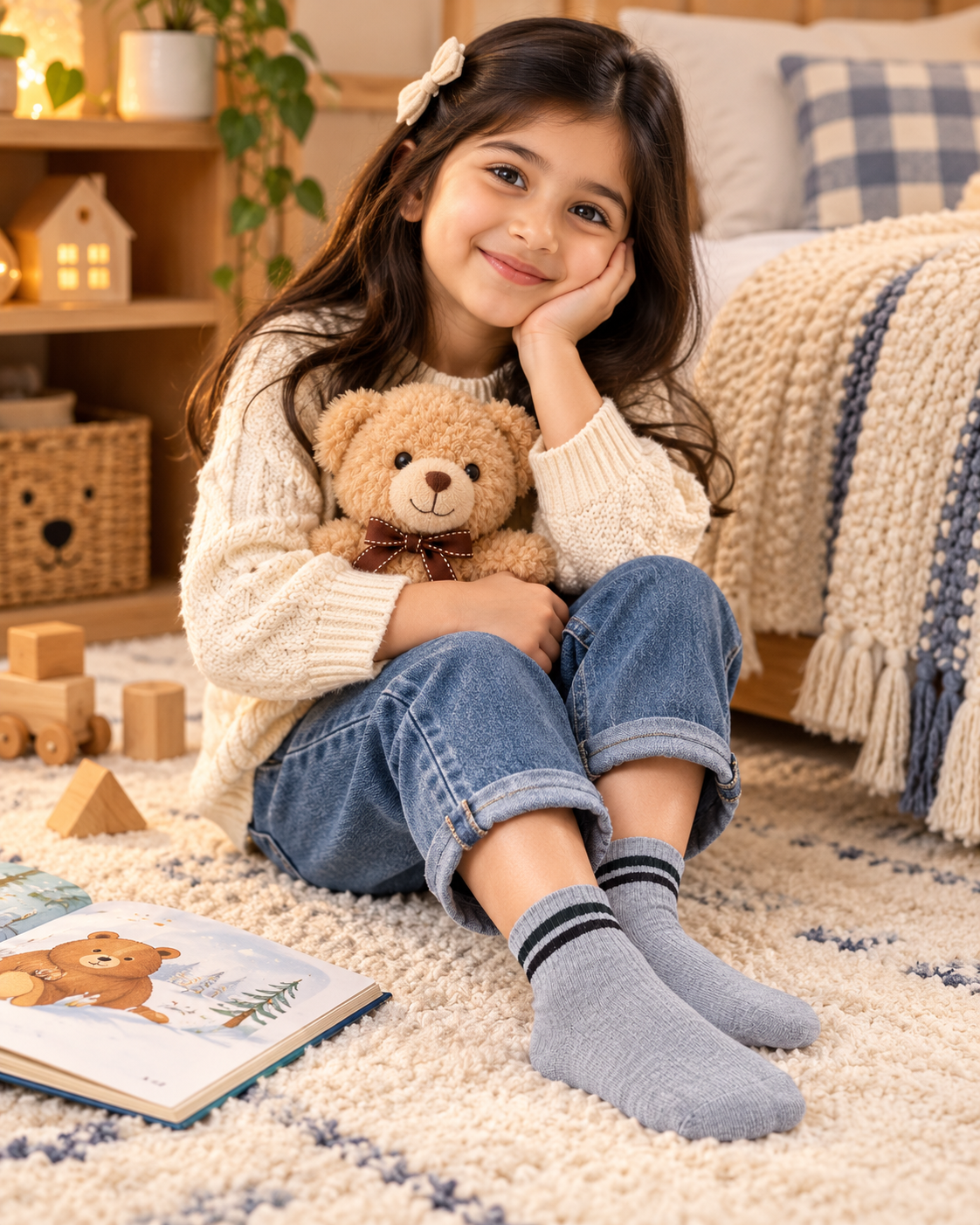 Kids Unisex Everyday Cotton Ankle Socks | Pack of 5 Pairs | Ages 1–12 Years (KAS01)