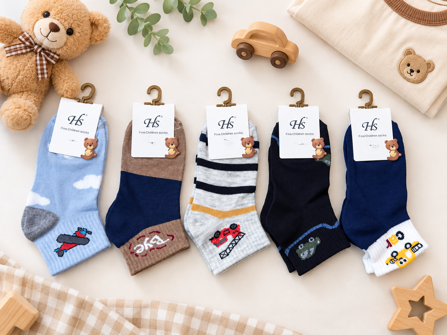 Kids Unisex Everyday Cotton Ankle Socks | Pack of 5 Pairs | Ages 4–8 Years (KAS02)