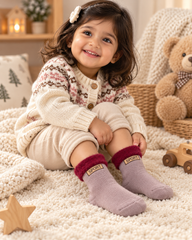 Kids Wool Crew Everday Socks | Pack of 5 Pairs | Ages 1–12 Years (KAS03)