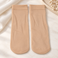 "Women's Brown Crew Socks – Soft & Stretchy Casual Wear" -CS11