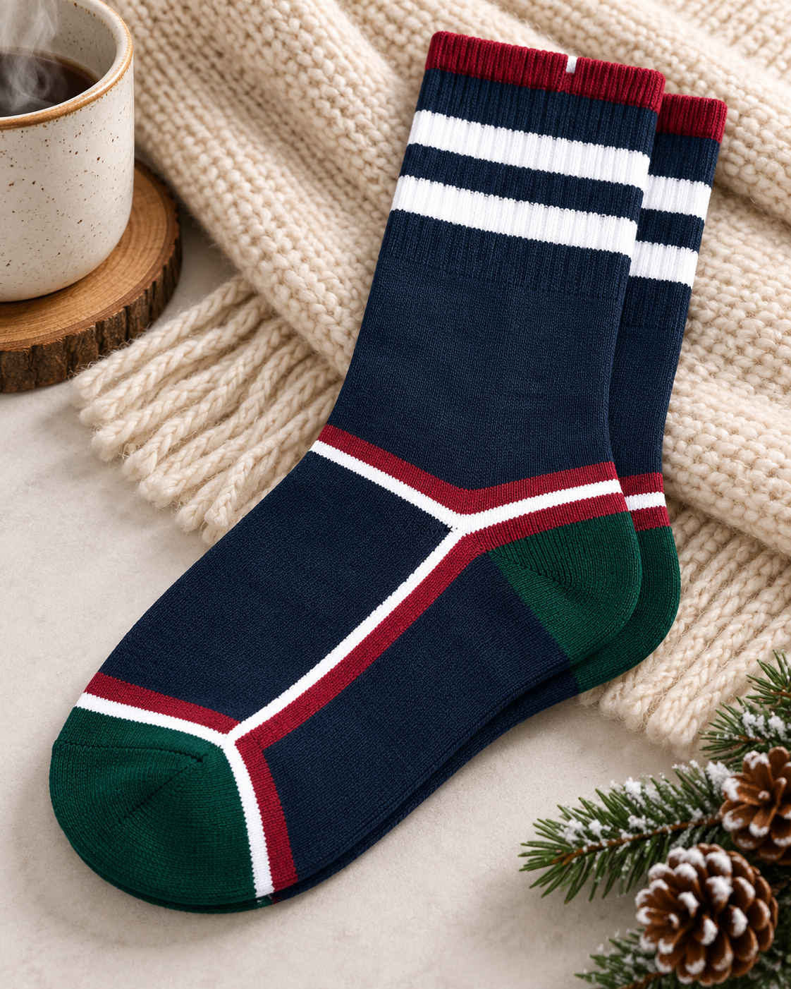 Men's soft & Breathable Winter Crew Socks (MW01)
