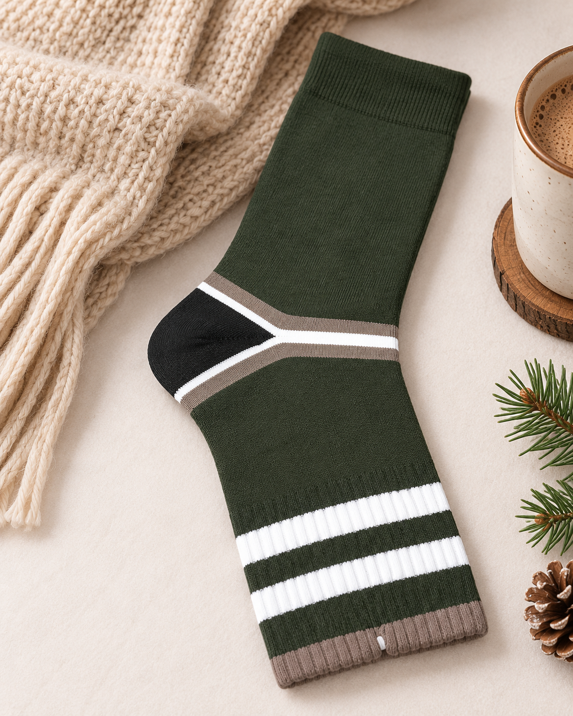 Men's soft & Breathable Winter Crew Socks (MW01)