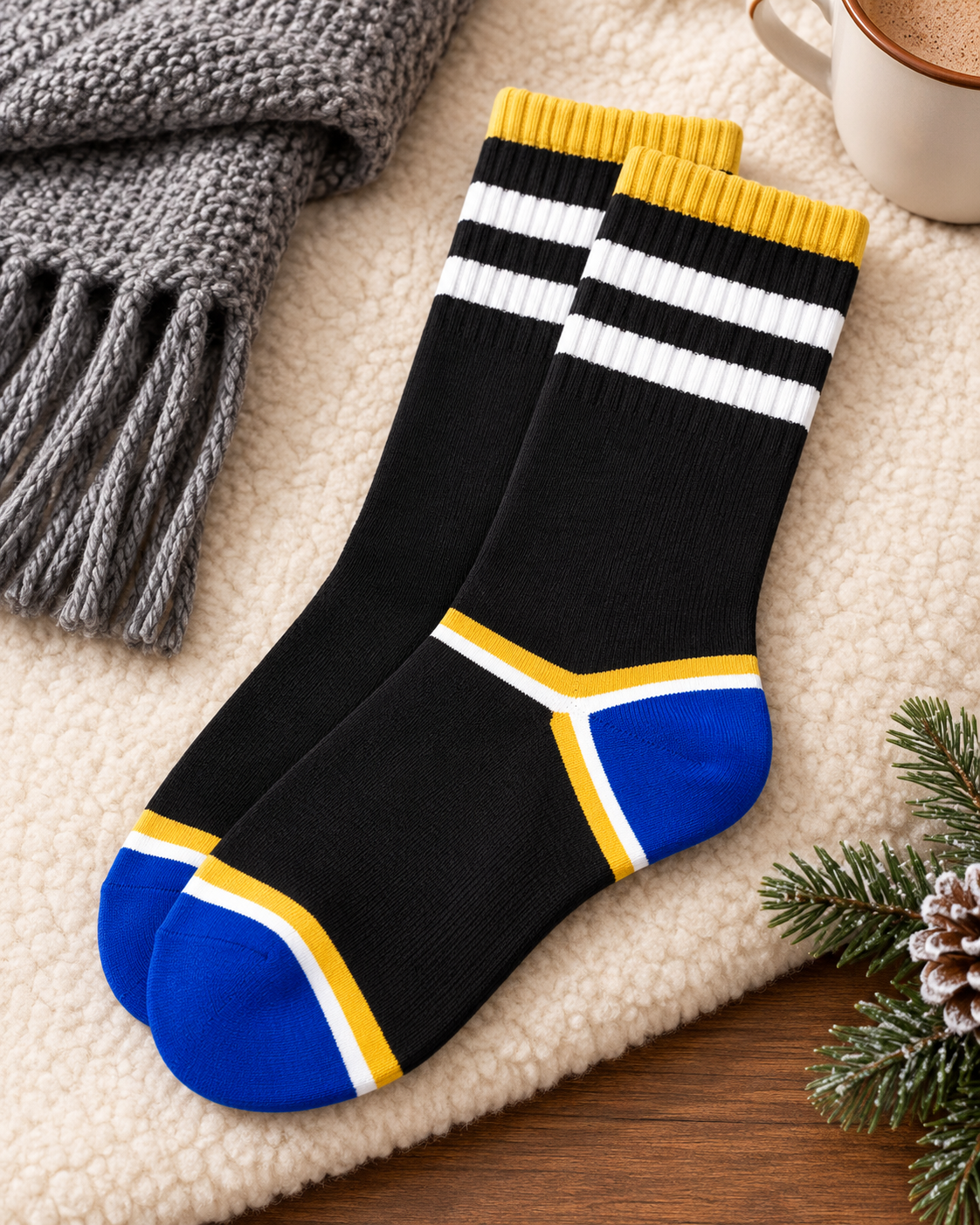 Men's soft & Breathable Winter Crew Socks (MW01)