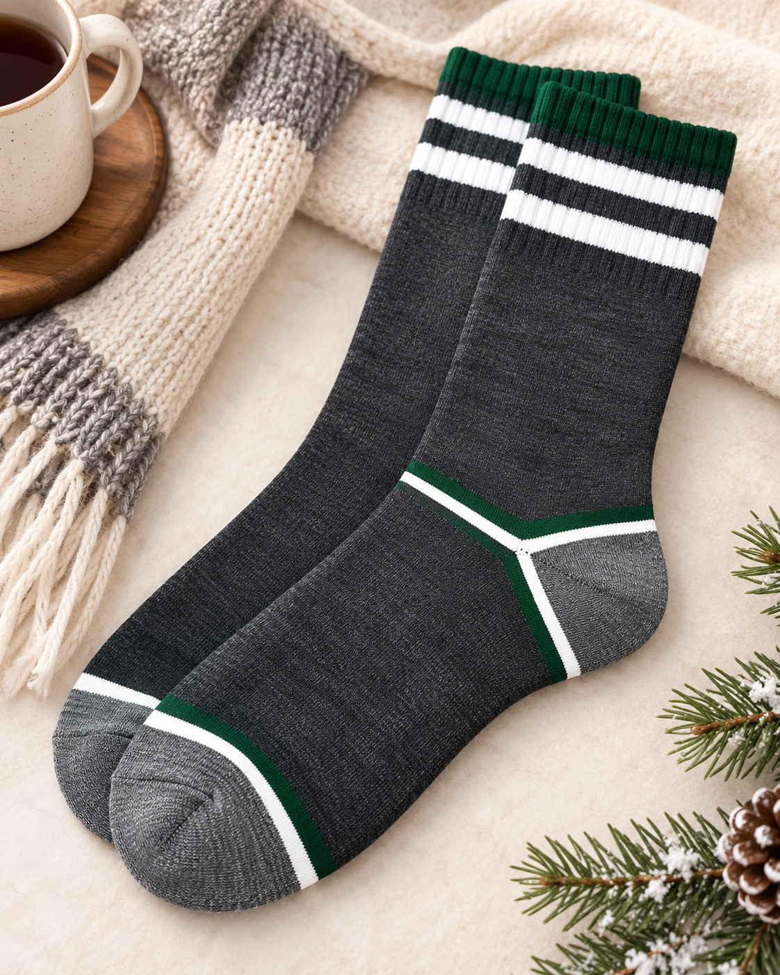 Men's soft & Breathable Winter Crew Socks (MW01)
