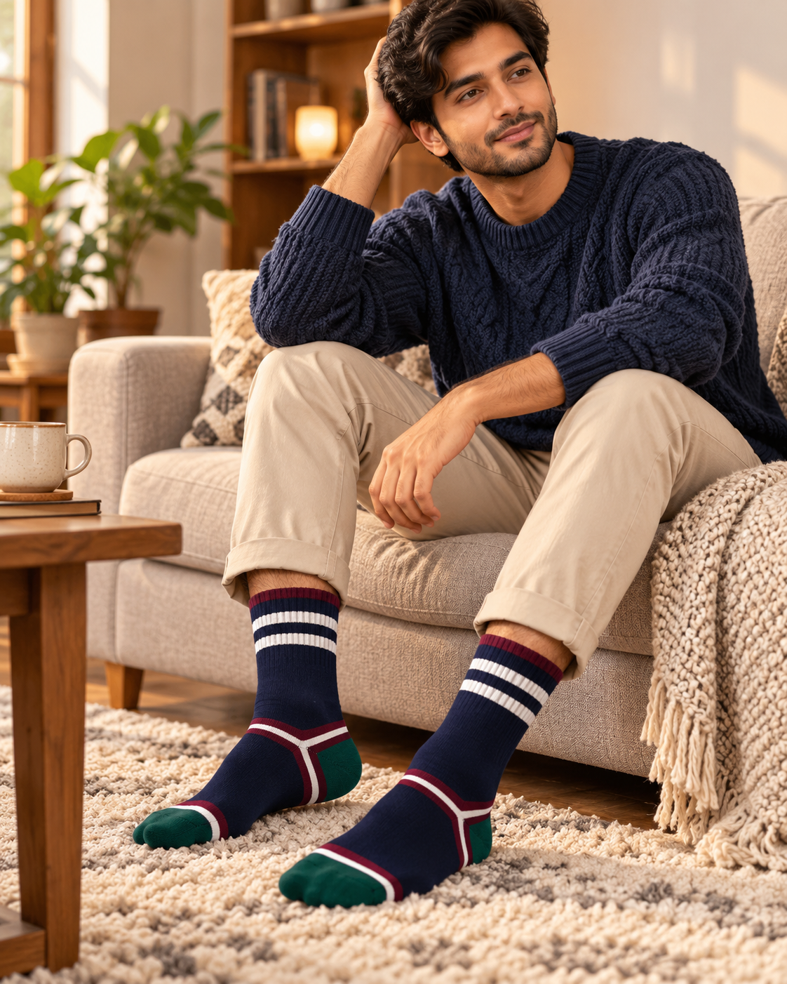 Men's soft & Breathable Winter Crew Socks (MW01)