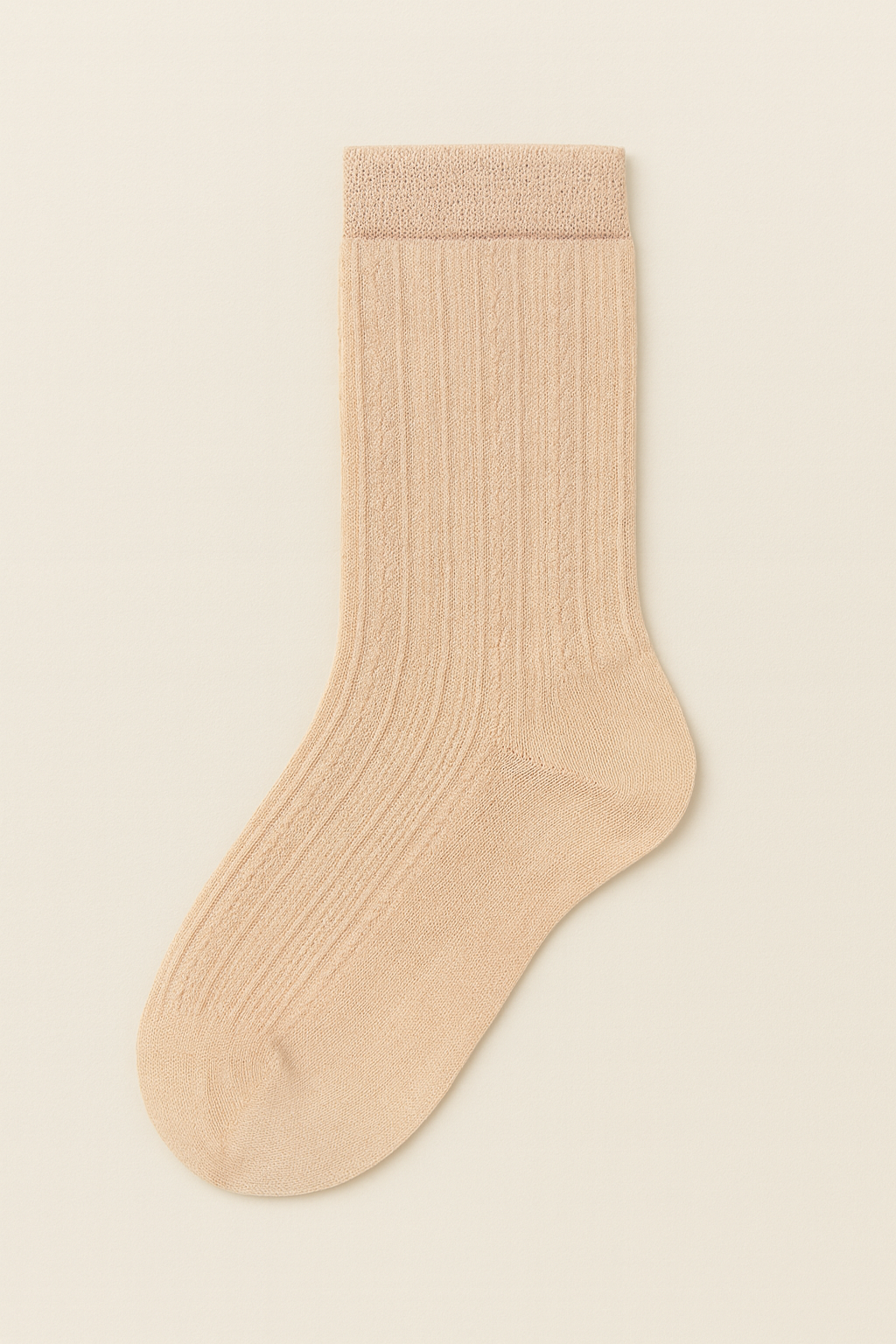 "Women's Beige Ankle Socks – Soft & Stretchy Casual Wear"