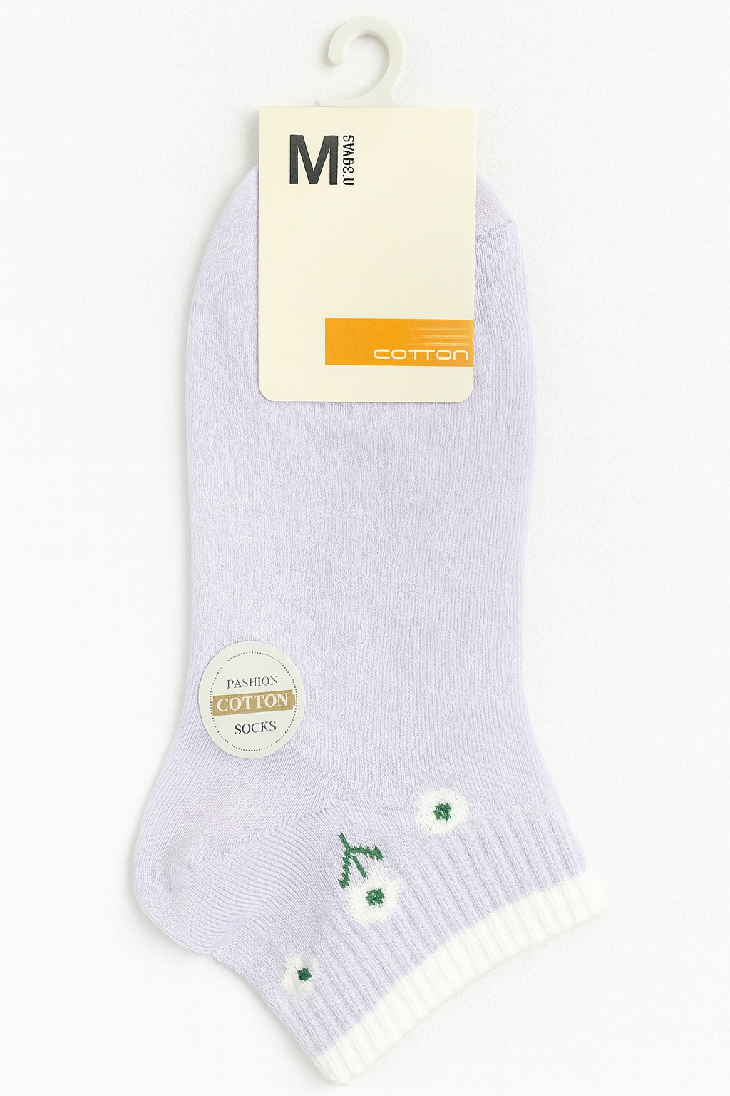 "Women’s Cotton Ankle Socks – 5-Pair Assorted Cute Patterns | Soft, Breathable, Everyday Wear" (Purple)