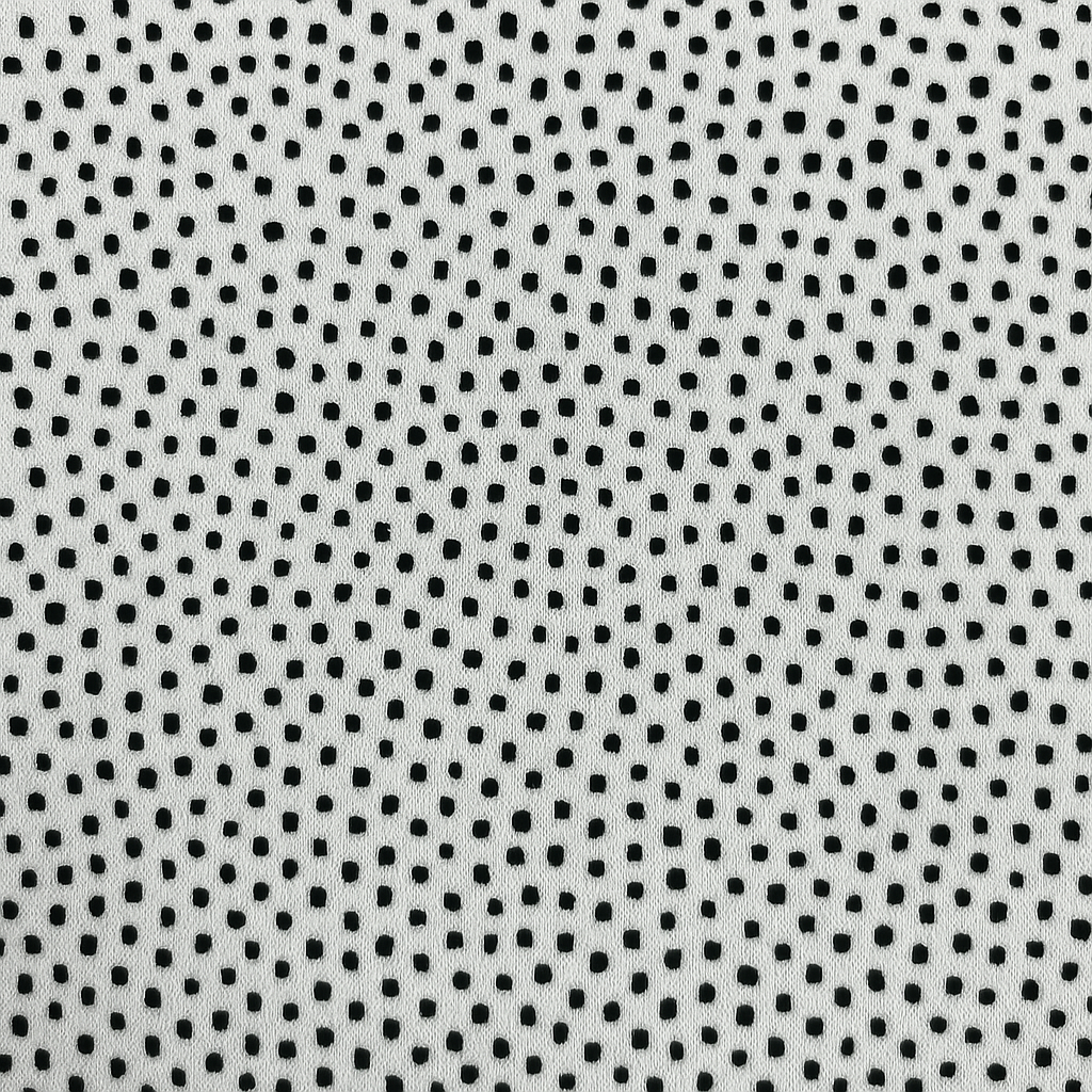 White Cotton Jersey Tights – Black Polka Dot Print (Ages 7-9)