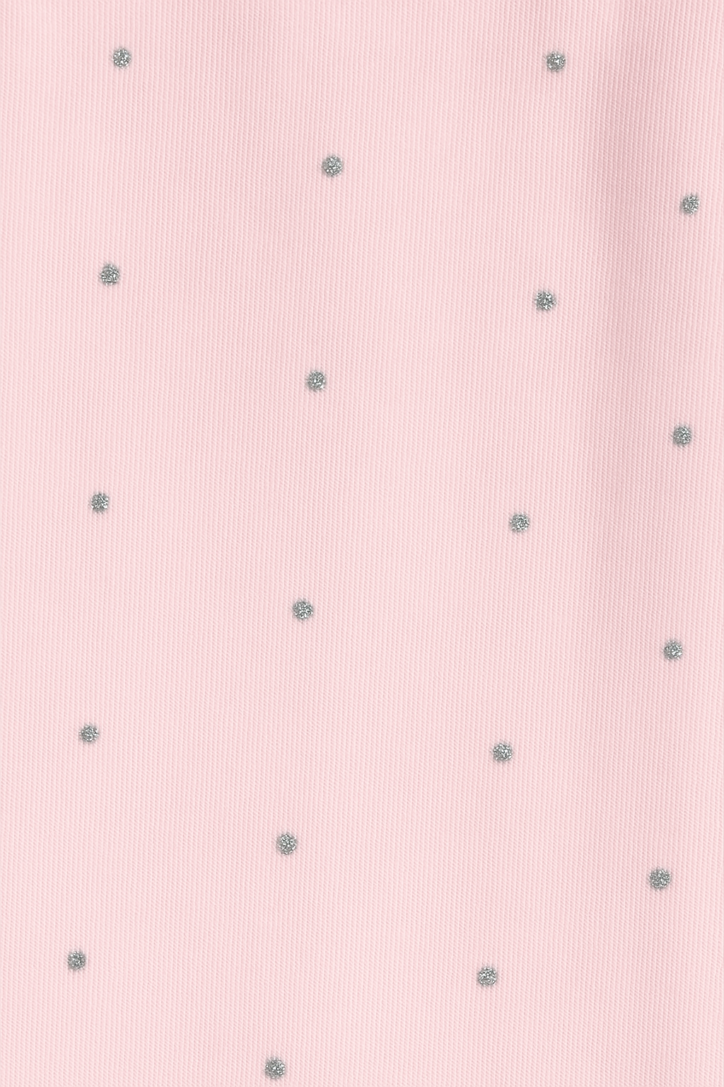 Girl Light Pink Cotton Jersey Tights – Silver Glitter Dots (Ages 7-9)