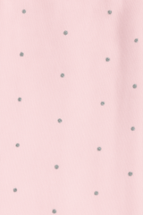 Girl Light Pink Cotton Jersey Tights – Silver Glitter Dots (Ages 7-9)