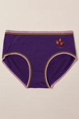 Soft cotton underwear with lace -Strawberry