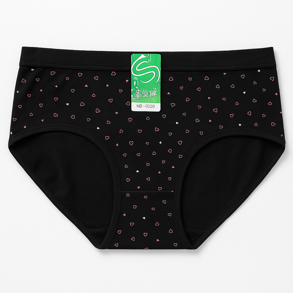 Plus Size Soft cotton underwear -Hearts