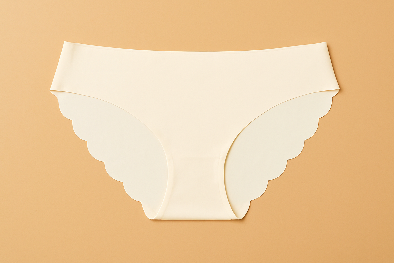 Seamless Scalloped Edge Panty with Built-In Lining