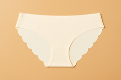 Seamless Scalloped Edge Panty with Built-In Lining