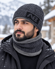 Imported Cap and Neck Warmer Set with Velvet inside –AB