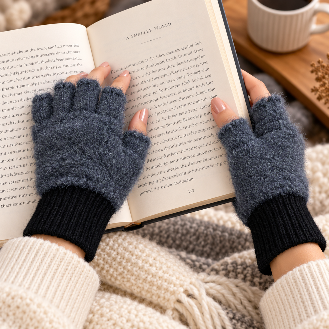 Unisex Fingerless Plush Mittens/Gloves -TSG15
