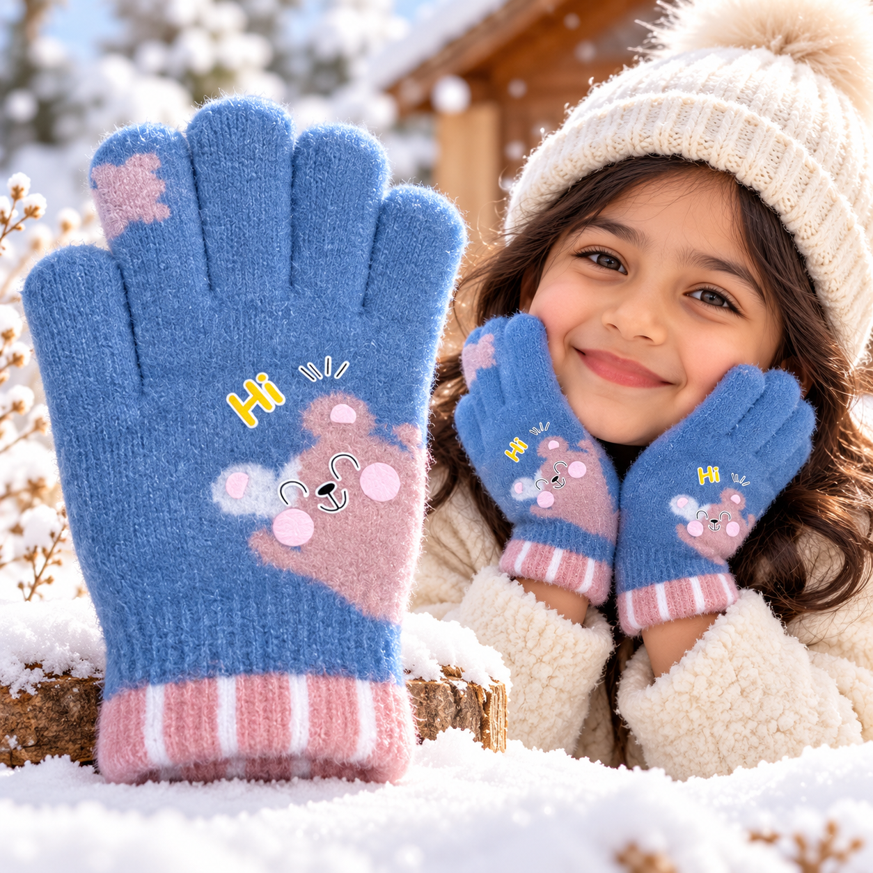 Kids Premium Full Finger Plush Gloves/Mittens  -KGN02