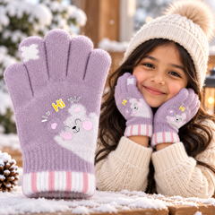 Kids Premium Full Finger Plush Gloves/Mittens  -KGN02